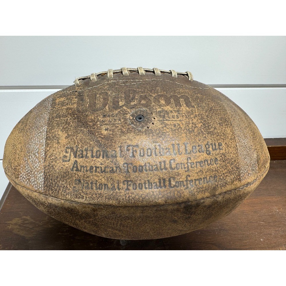Vintage Wilson NFL Official Pete Rozelle Football Leather American National Conf